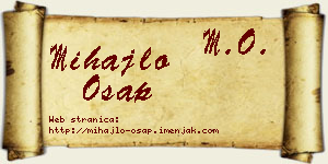 Mihajlo Ošap vizit kartica